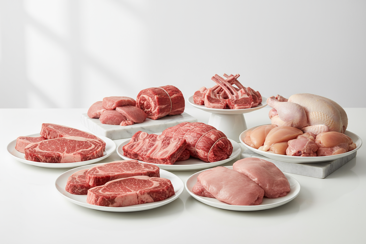 Cordero, Pollo, Ternera